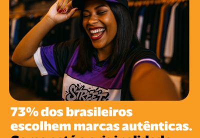 73% dos brasileiros escolhem marcas autênticas.