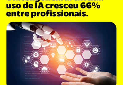 Mídias sociais e inteligência artificial:  uso de IA cresceu 66% entre profissionais.